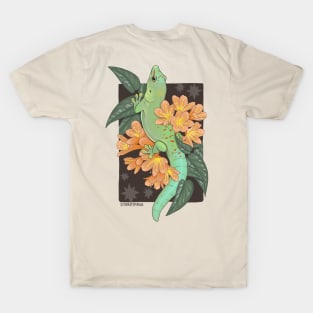 Madagascar Giant Day Gecko with Bush Lilies and Cebu Blue Pothos T-Shirt